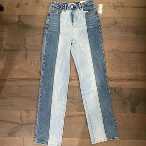 PacSun two-tone jeans, size 27, boyfriends fit, high rise